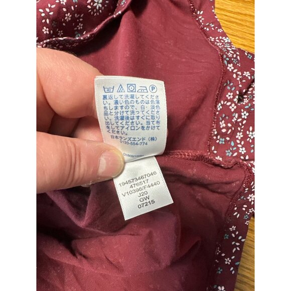 Lands End Womens Relaxed Fit Long Sleeve Paisley Print Top Size XL 18 - Picture 8 of 9